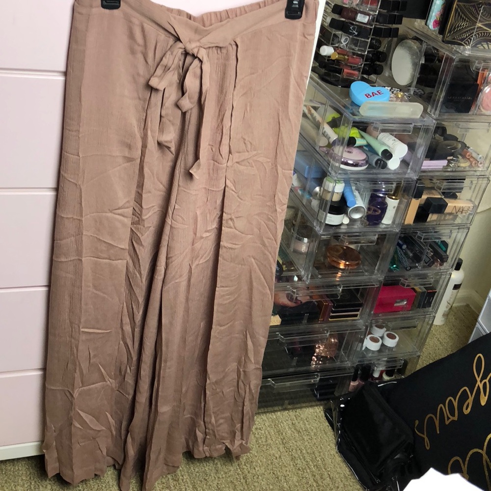 Side Slit Tie Pants